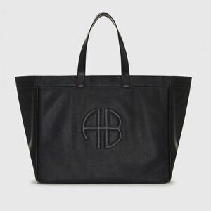 ANINE BING Large Rio Tote - Black Recycled Leather - NWT
